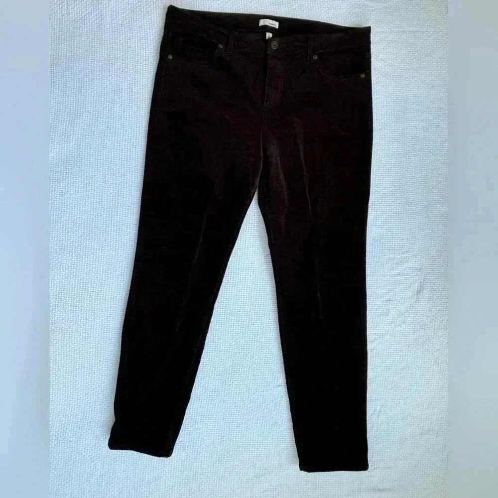 Edyson Jeans Cords Women’s 32 Short Chocolate Brown Skinny Stretch